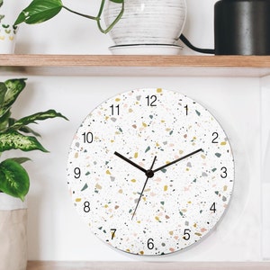 Boho Home Décor Wall Clock, Wooden Modern Wall Clock ,Silent Unique Wood clock, Large Wall Clock Modern ,Bedroom White Wall Clock