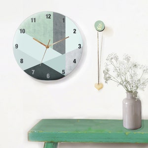 Geometric Wall Clock, Minimalist Wall Clock , Large Wall Clock, Modern Wall Clock, Decorative Bedroom Wall Clock, Analog Silent Wall Clock