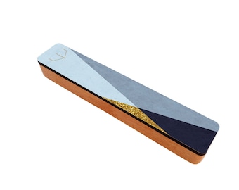 Blue judaica Gift, jewish Mezuzah gift, Mezuzah Case, Mezuzah Cover, Judaica Gifts, jewish gifts for new home, Blue judaica home blessing