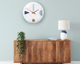 Geometric Wall Clock, Minimalist Wall Clock , Extra Large Wall Clock, Modern Wall Clock, Decorative Bedroom Wall Clock, Analog Silent Clock
