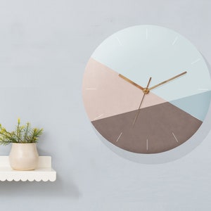 Geometric Wall Clock, Minimalist Wall Clock , Large Wall Clock, Modern Wall Clock, Decorative Bedroom Wall Clock, Analog Silent Wall Clock