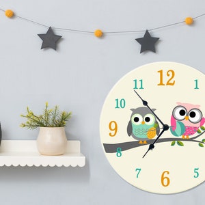 Kids Wall Clock, Nursery Clock, Nursery Wall Clock, Childrens Wall Clock, Kids Clock, Childrens Clock, Silent Wall Clock, Nursery Decor