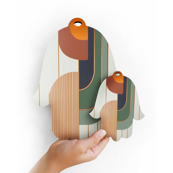 Hamsa Wall Decor, Hamsa Gift Protection, Jewish Wedding Gifts for home, Good Luck Wall Decor, Wall hanging Modern Hamsa, Wood Hamsa Wall Art