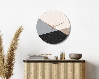 Large Wall Clock, Modern wall clock Silent, Bedroom Minimalist Wall Clock, Unique and Modern Wall clock gift, Scandinavian wood wall art