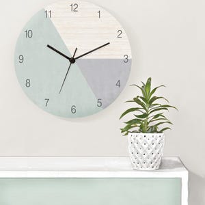 Scandinavian Wall Clock Design , Round Wooden Wall Clock , Modern Silent Wall Clock , Boho Wall Clock , Unique Wall Clock With Numbers