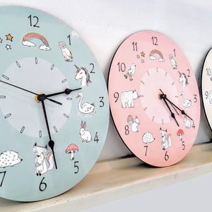 Kids Wall Clock, Nursery Clock, Nursery Wall Clock, Childrens Wall Clock, Kids Clock, Childrens Clock, Silent Wall Clock, Nursery Decor
