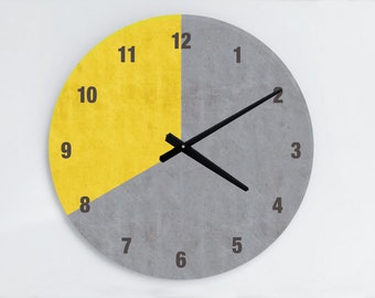 Geometric Wall Clock, Minimalist Wall Clock , Extra Large Wall Clock, Modern Wall Clock, Decorative Bedroom Wall Clock, Analog Silent Clock
