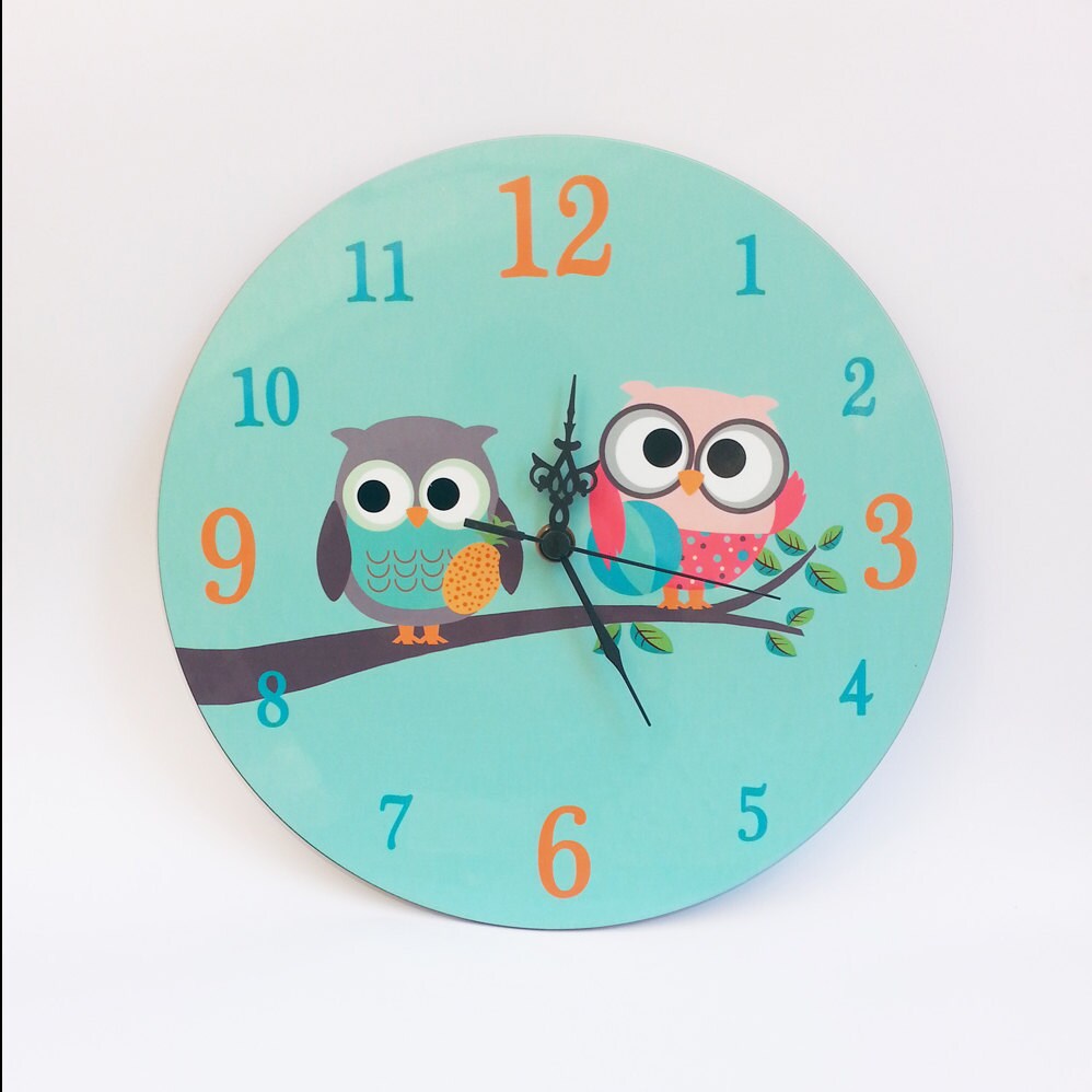 Kids Wall Clock Nursery Clock Nursery Wall Clock Childrens Etsy