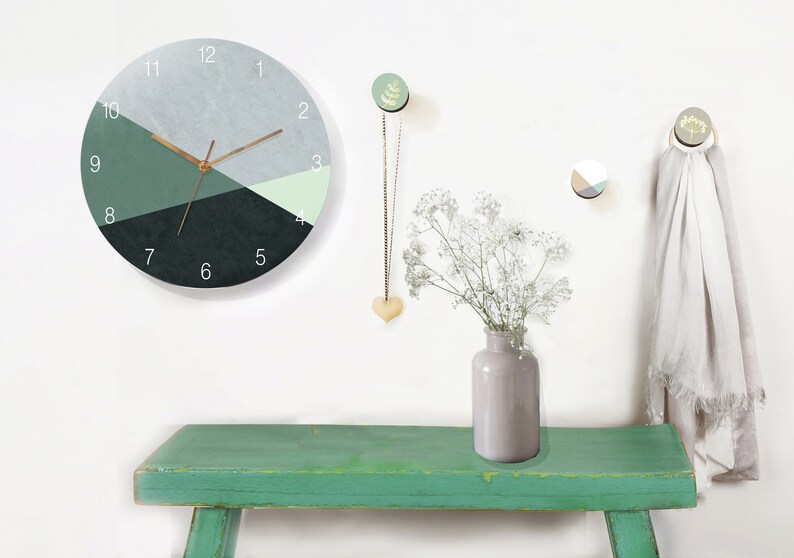 Large Wall Clock Silent Wall Clock Bedroom Wall Clock Etsy