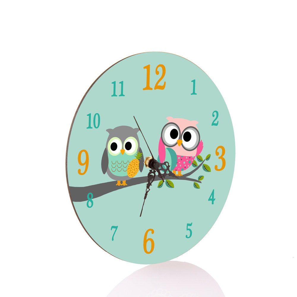 Kids Wall Clock Nursery Clock Nursery Wall Clock Childrens Etsy