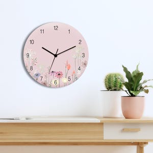 Colorful Modern Clock, Boho Home Decor Wall Clock, Unique Wall Clock With Numbers, Scandinavian Wall Clock,  Round Large Wall Clock