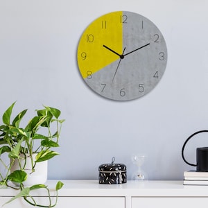 Contemporary Wall Clock , Silent Wall Clock With Numbers , Scandinavian Wall Clock , Boho Wooden Clock , Unique Round Clock , Large Clock