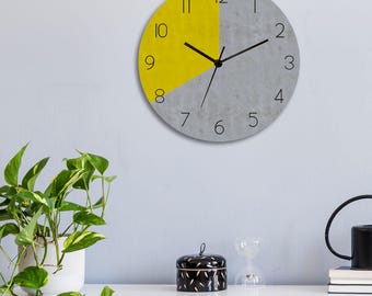 Contemporary Wall Clock , Silent Wall Clock With Numbers , Scandinavian Wall Clock , Boho Wooden Clock , Unique Round Clock , Large Clock
