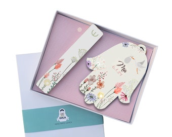 Personalized Evil Eye Wall Decor, Mezuzah Gift, Wood Hamsa Wall Art, Judaica Hamsa Art, Jewish Good Luck Gift, House Blessings Gift