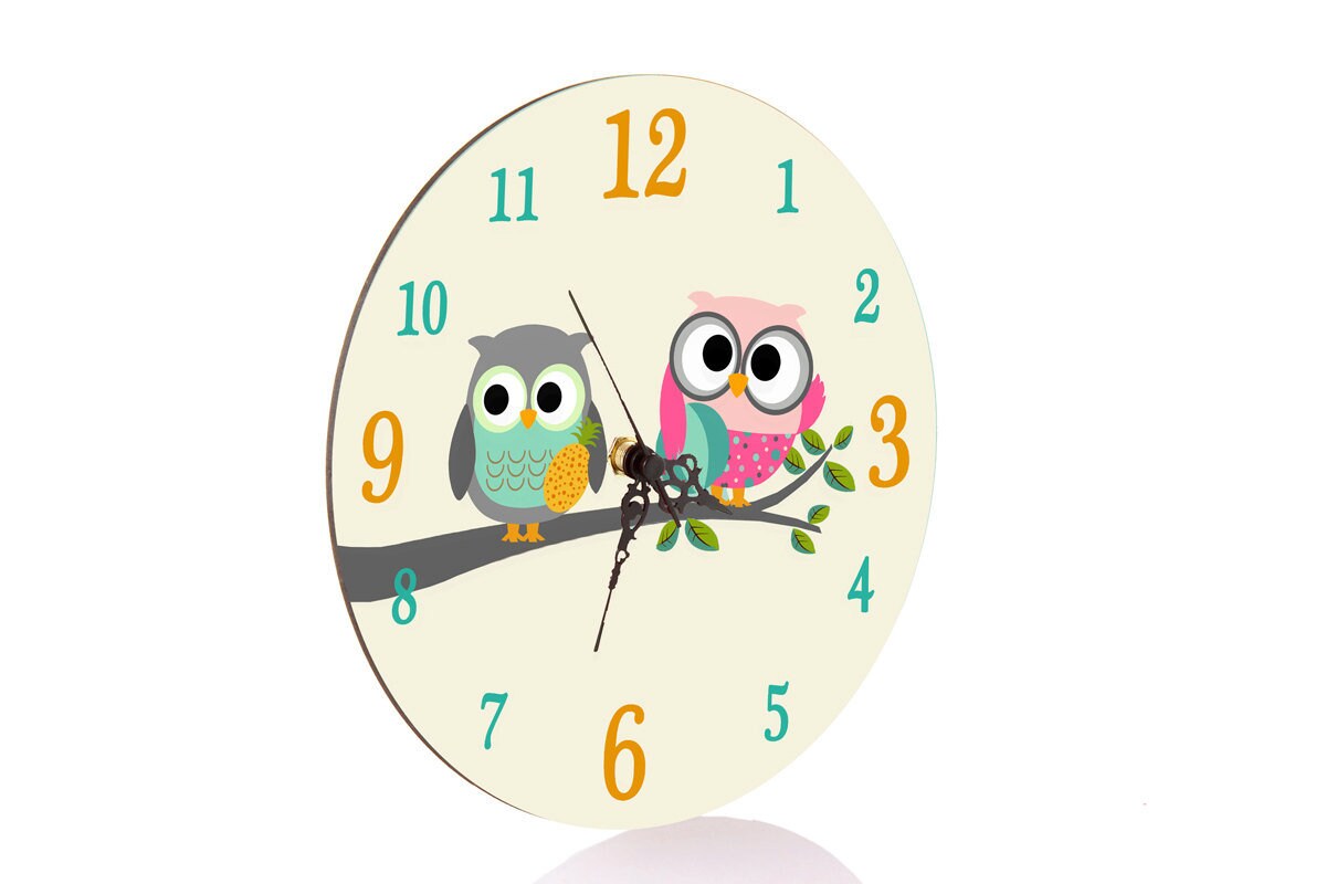 Kids Wall Clock Nursery Clock Nursery Wall Clock Childrens Etsy
