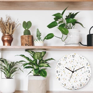Boho Clock, Wood Wall Clock Modern, Contemporary Wall Clock Gift, Boho Home Décor Wall Clock, Kitchen Wall Clock Round, Analog Wall Clock