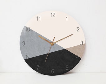 Extra Large Wall Clock, Silent Wall Clock, Bedroom Wall Clock, Kitchen Wall Clock, Round Wall Clock, Wood Wall Clock, Modern Wall Clock