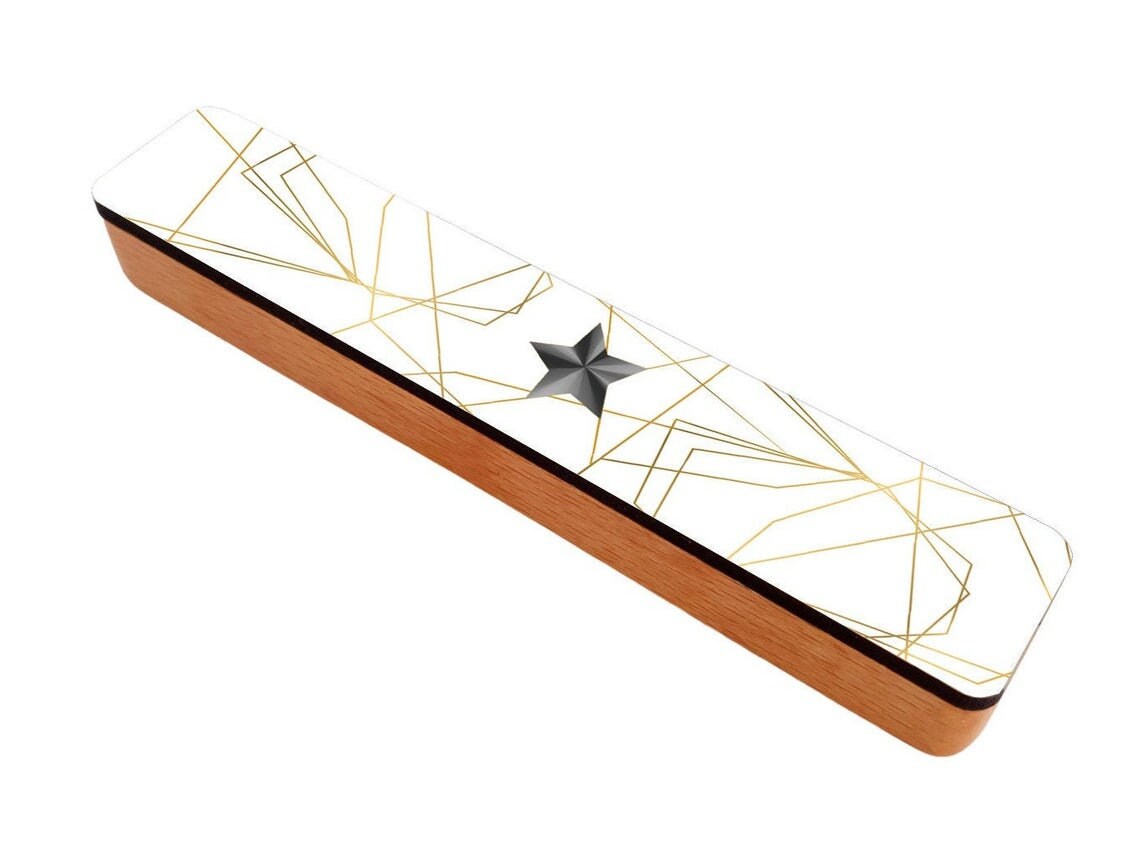 Ultimate Judaica Mezuzah Cover with Modern Wavy Shin Design - 12 CM main image 0