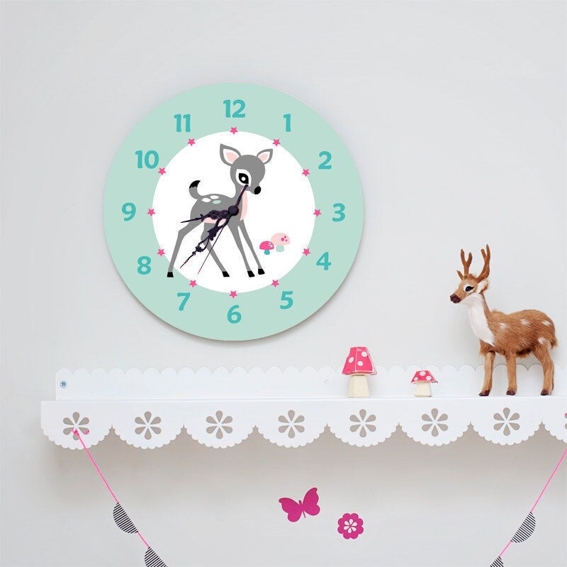 Kids Wall Clock Nursery Clock Nursery Wall Clock Etsy
