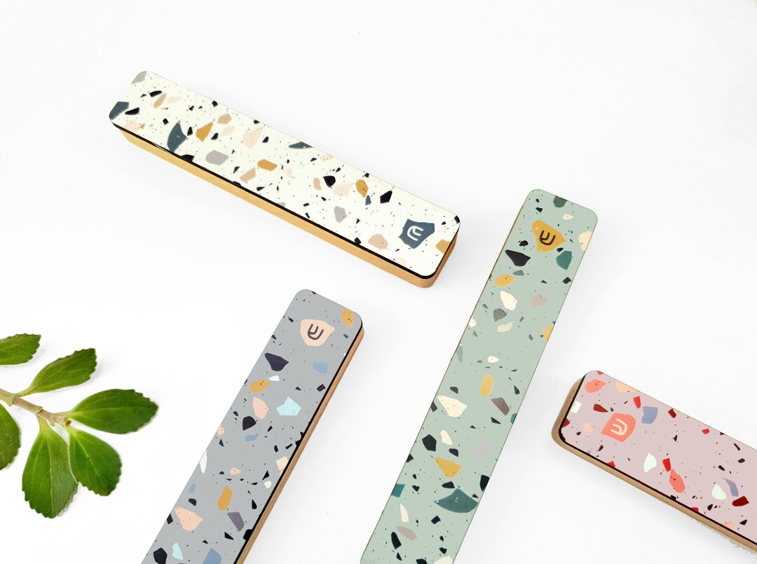 Moderne Mesusa Schwarz Mit Gold - Jüdischer Türsegen 12,7 Cm Mit Schriftrolle