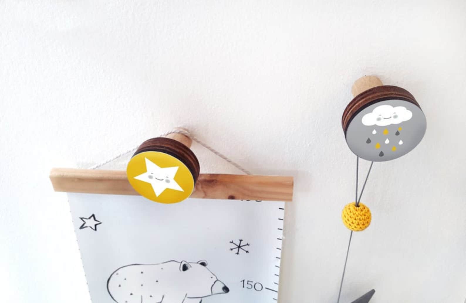 Nursery Hooks Nursery Wall Hangers Nursery Racks Nursery Etsy