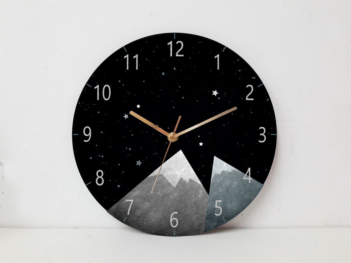 Kids Wall Clock Nursery Clock Nursery Wall Clock Childrens Etsy