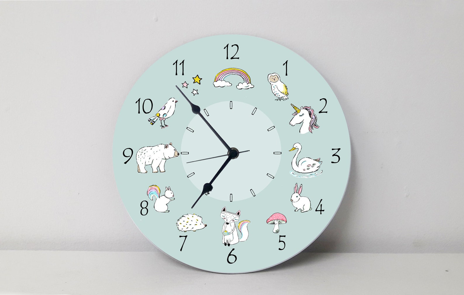 Kids Wall Clock Nursery Clock Nursery Wall Clock Childrens Etsy