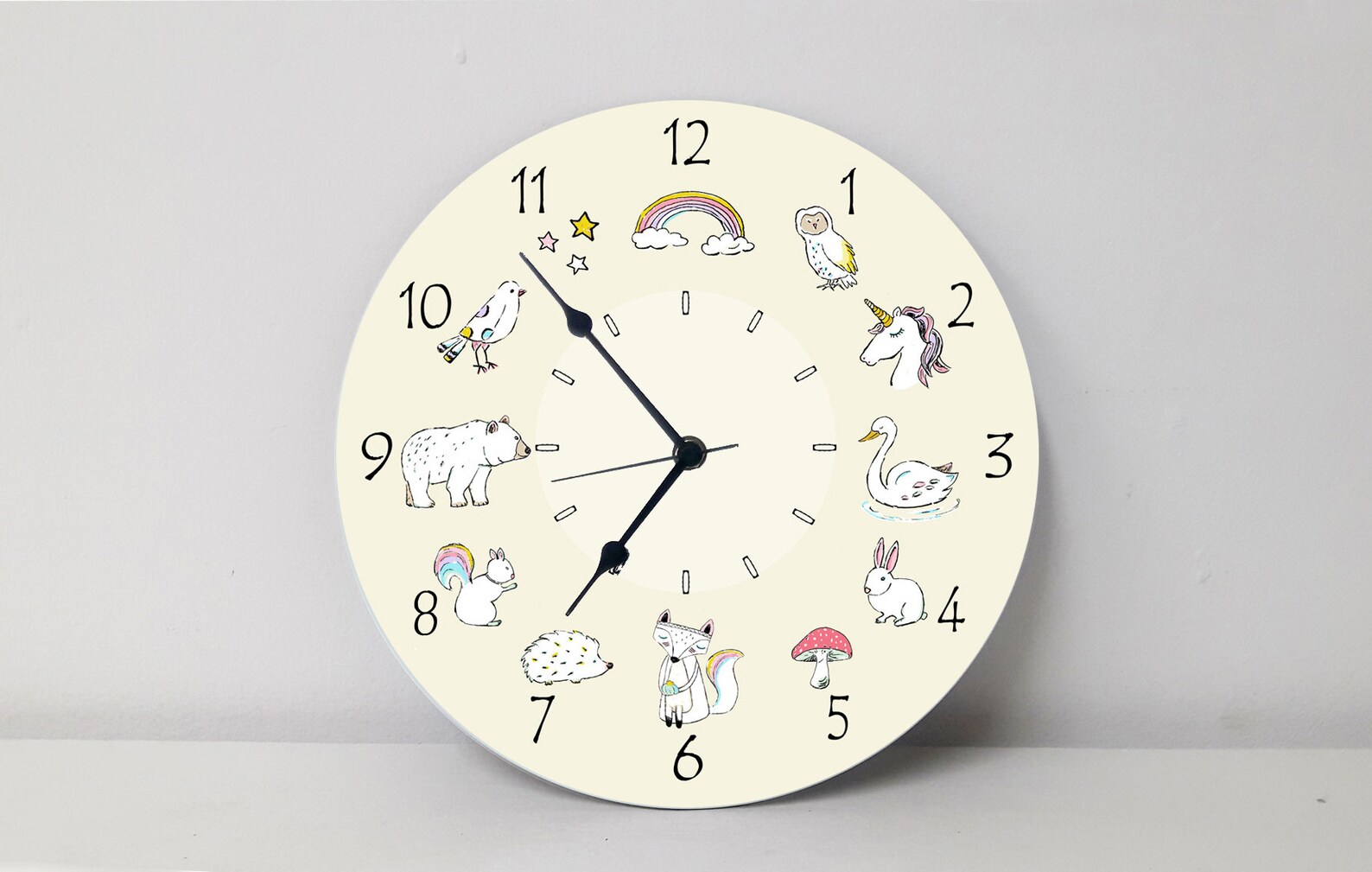 Kids Wall Clock Nursery Clock Nursery Wall Clock Childrens Etsy