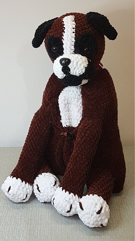 Crochet Pattern Pillow Pet Dog Boxer Haakpatroon Etsy