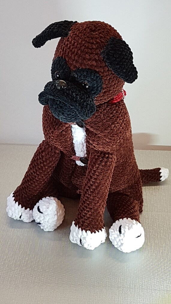Crochet Pattern Pillow Pet Dog Boxer Haakpatroon Etsy
