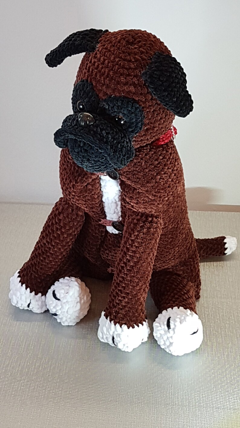 Crochet Pattern Pillow Pet Dog Boxer Haakpatroon Etsy