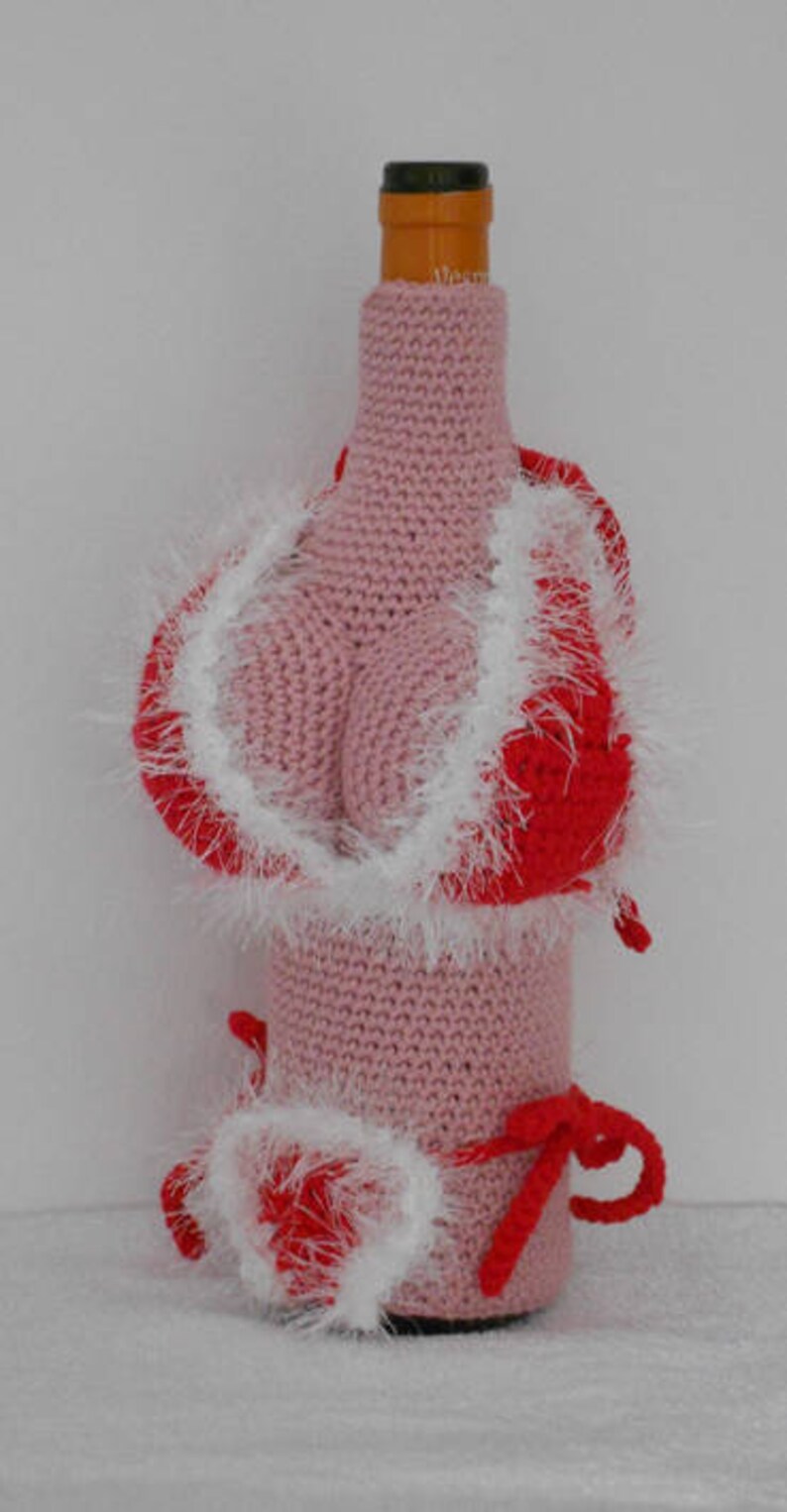 Crochet Pattern Wine bottle cozie Christmas Bikini 1 DIRECT Etsy