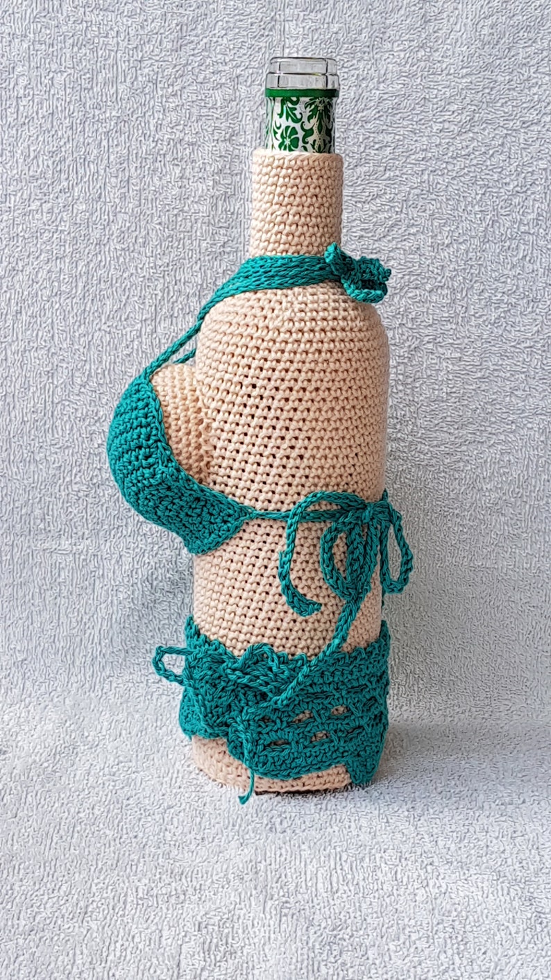 Crochet Pattern Wine bottle cozie Christmas Bikini 4 DIRECT Etsy