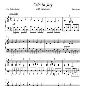 Ode to Joy with variations by Beethoven