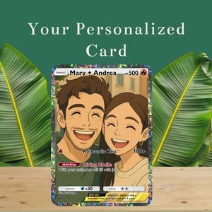 Gepersonaliseerde liefdeskaart voor hem of haar - Gepersonaliseerde Poke-jubileumkaart - De perfecte manier om je relatie te vieren