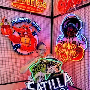 Custom Neon Sign with Free Design, Personalized LED Wall Light, Logo or Name Neon, Handmade Acrylic Sign for Home, Business, Events