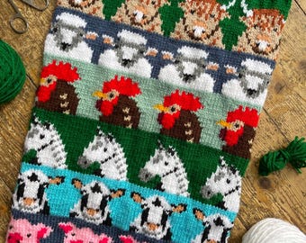 Tabla de intarsia - En la granja