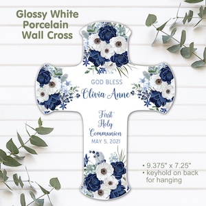 First Communion Gift First Communion Porcelain Cross First Holy Communion Gift