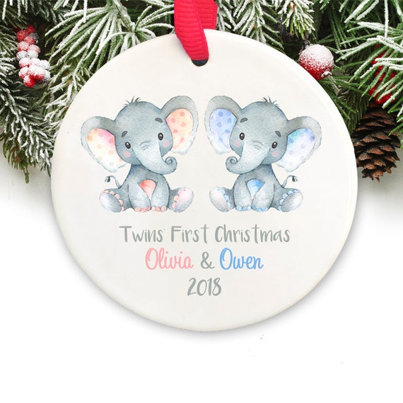 twins first christmas ornament 2018