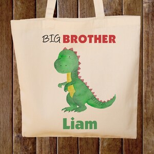 Dinosaur Tote Bag Big Brother Bag Hospital Visit Bag
