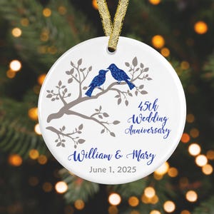 Anniversary Ornament Anniversary Gift Personalized 45th Anniversary Christmas Ornament 45th anniversary gift GIFT BOX  Included