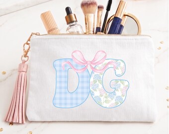 Delta Gamma Zippered Bag Personalized Cosmetic Bag Gift for Delta Gamma Sorority