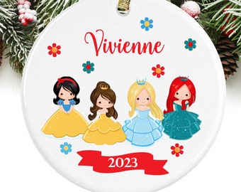 Princess Christmas Ornament Personalized Princess Ornament GIFT BOX  Included
