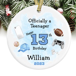 Thirteenth Birthday Gift 13th birthday ornament Officially a Teenager Ornament t GIFT BOX  Included