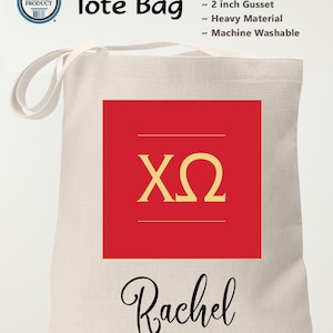 Chi Omega Sorority Tote Bag Chi Omega Sorority