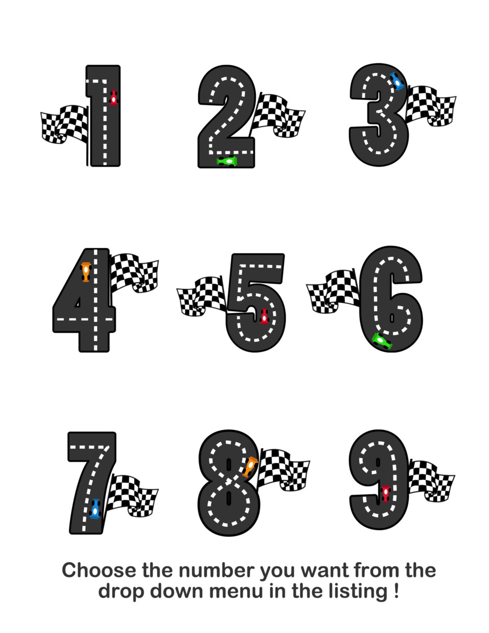 Racecar Birthday Stickers - Race Car Birthday Sticker Racing Birthday ...