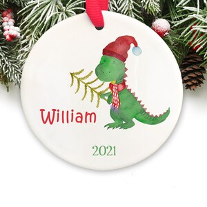 Dinosaur Ornament Personalized Christmas Ornament Personalized Keepsake Ornament New Baby gift GIFT BOX Included