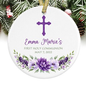 Holy Communion Christmas Ornament Personalized Holy Communion Gift GIFT BOX  Included