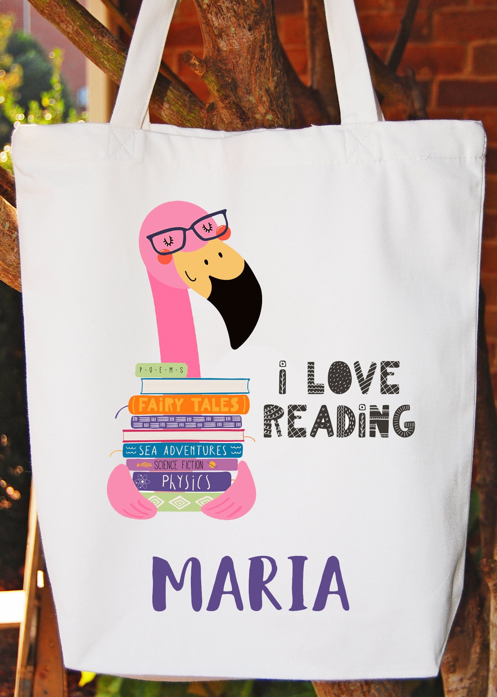 Library Tote Bag Library Books Tote Bag Girls Bag White Cotton Etsy