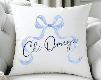 Chi Omega Throw Pillow Gift for Chi Omega Sorority